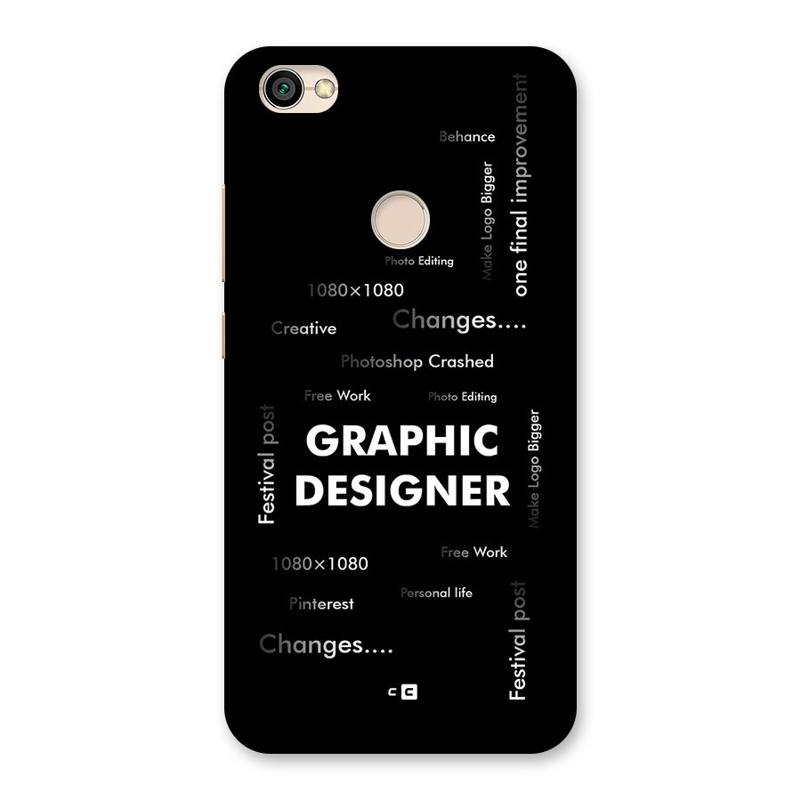 Graphic Designer Struggles Back Case for Redmi Y1 2017