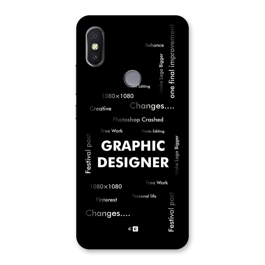 Graphic Designer Struggles Back Case for Redmi Y2