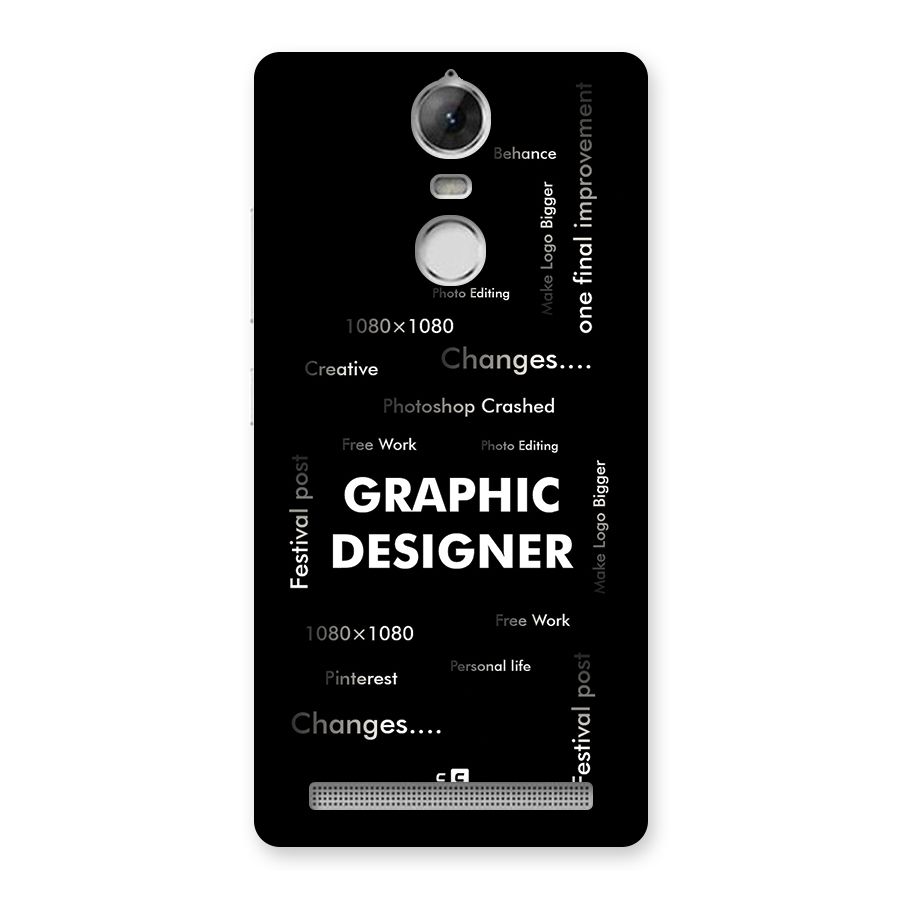 Graphic Designer Struggles Back Case for Vibe K5 Note