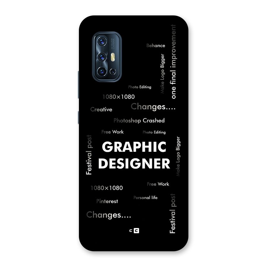 Graphic Designer Struggles Back Case for Vivo V17