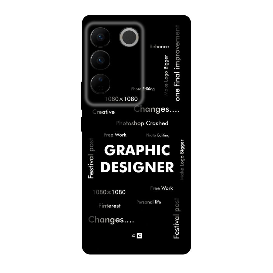Graphic Designer Struggles Back Case for Vivo V27