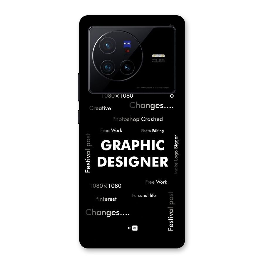 Graphic Designer Struggles Back Case for Vivo X80