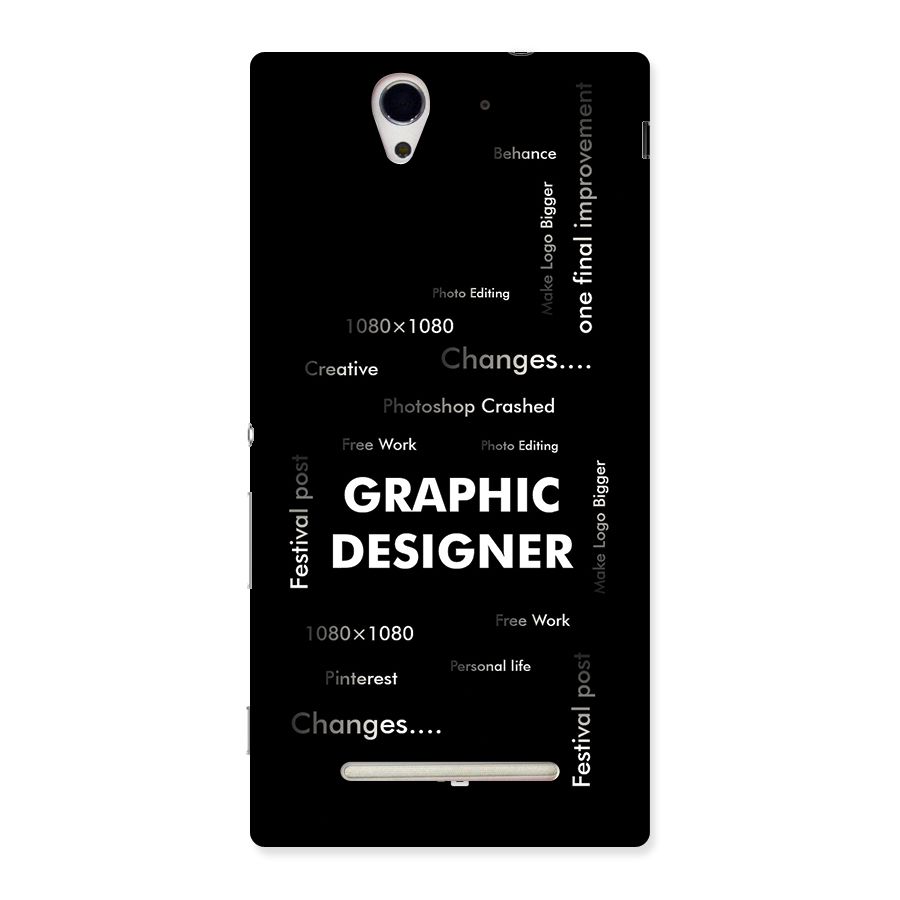 Graphic Designer Struggles Back Case for Xperia C3