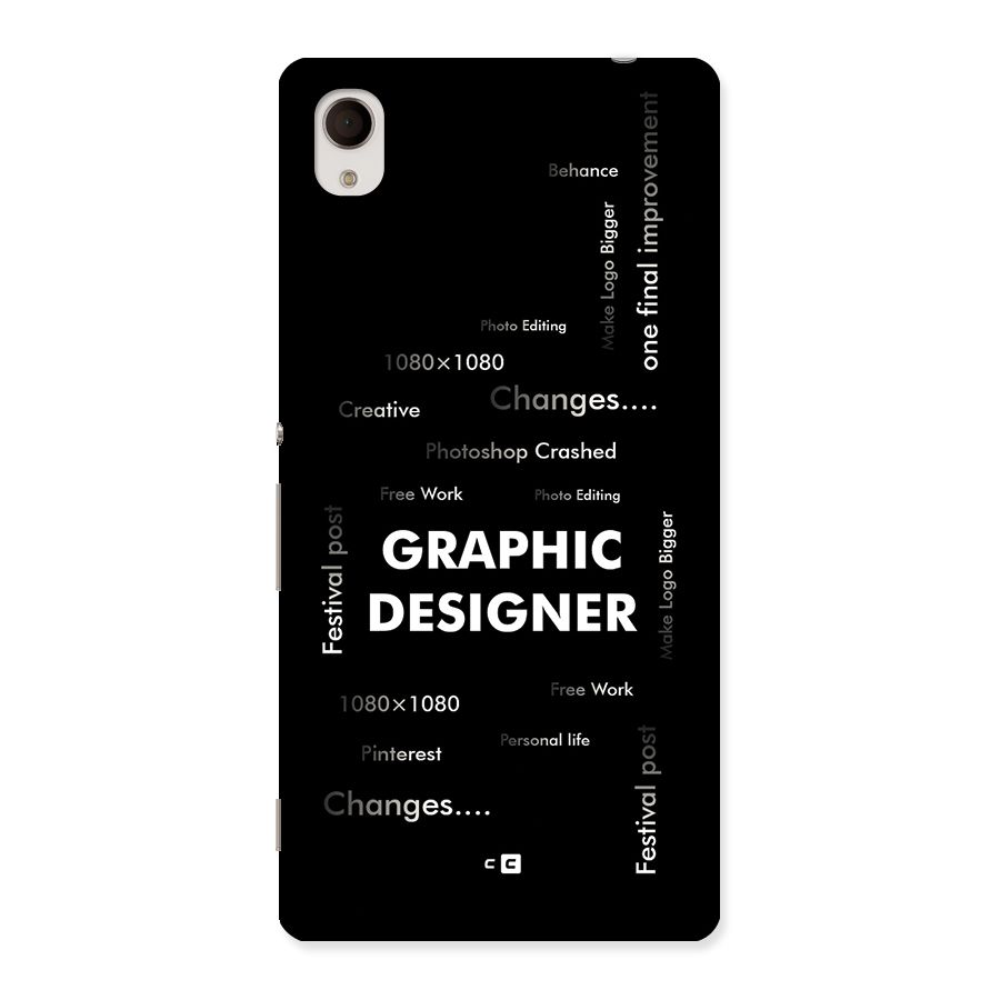 Graphic Designer Struggles Back Case for Xperia M4