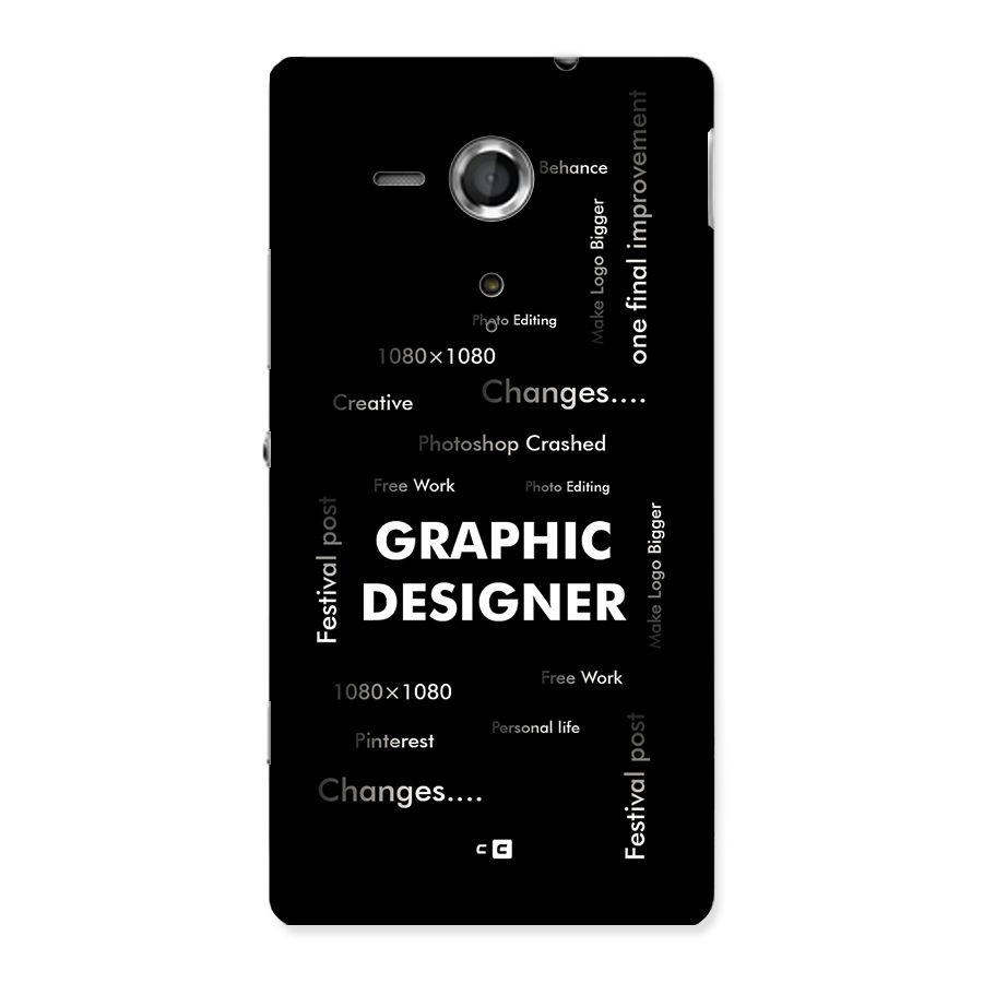 Graphic Designer Struggles Back Case for Xperia Sp