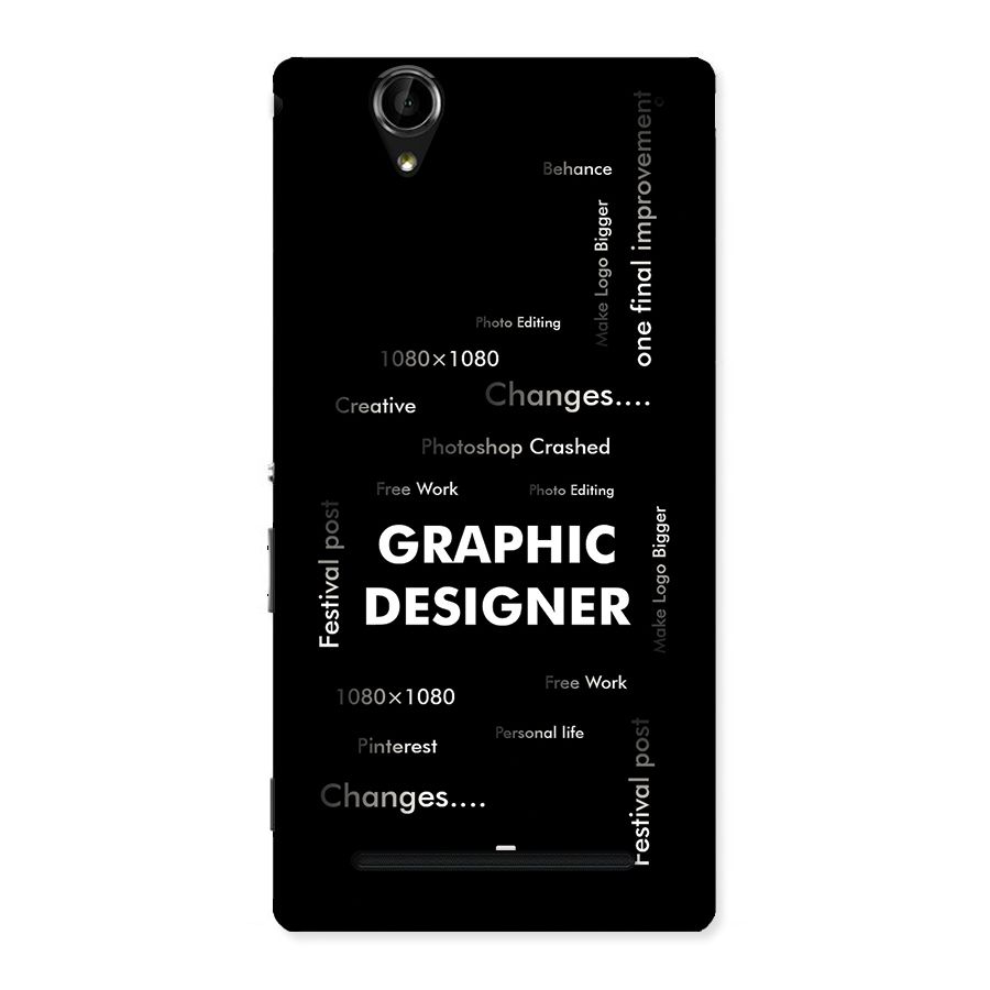 Graphic Designer Struggles Back Case for Xperia T2