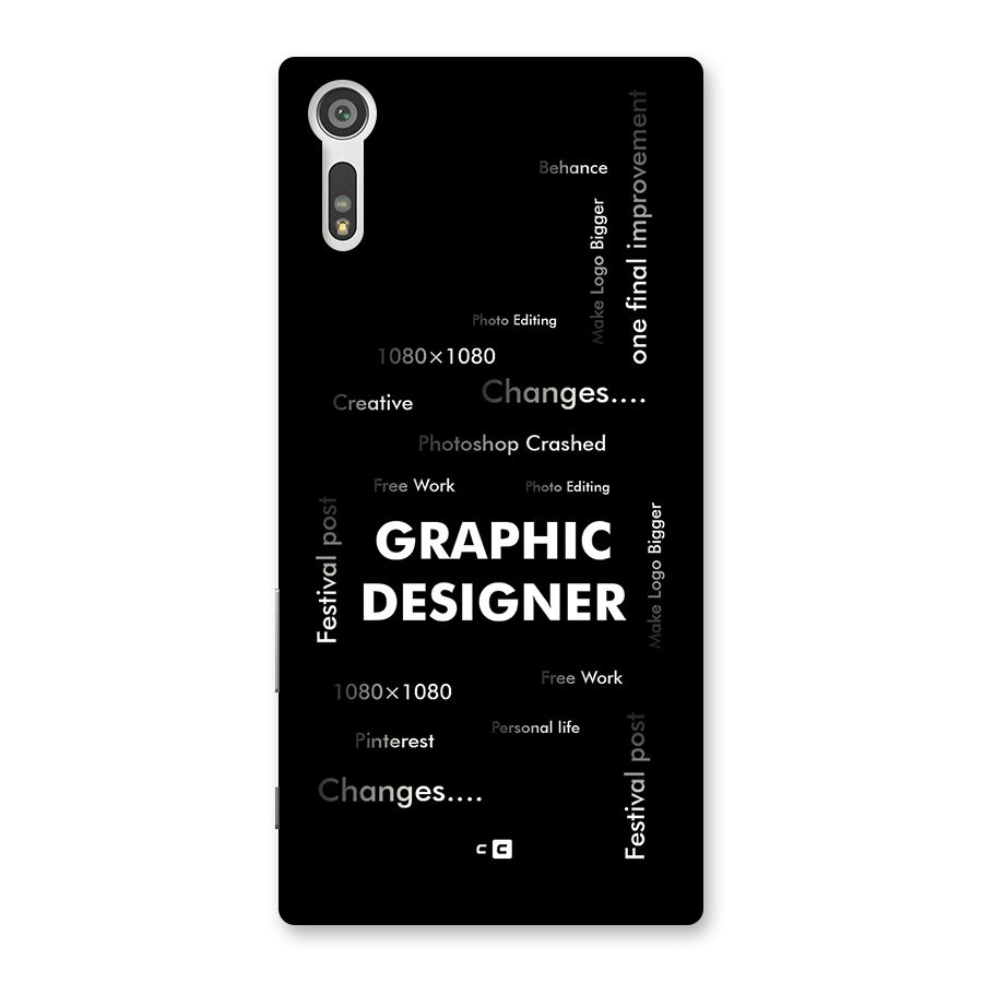 Graphic Designer Struggles Back Case for Xperia XZ