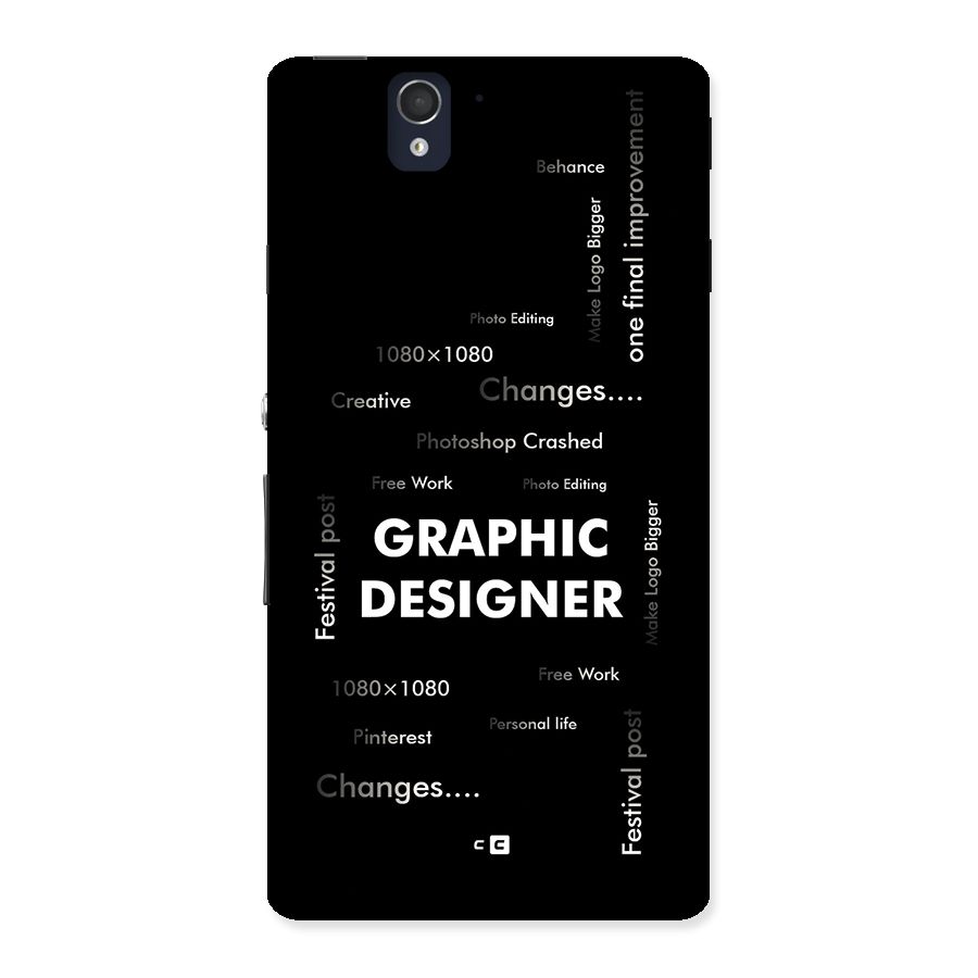 Graphic Designer Struggles Back Case for Xperia Z