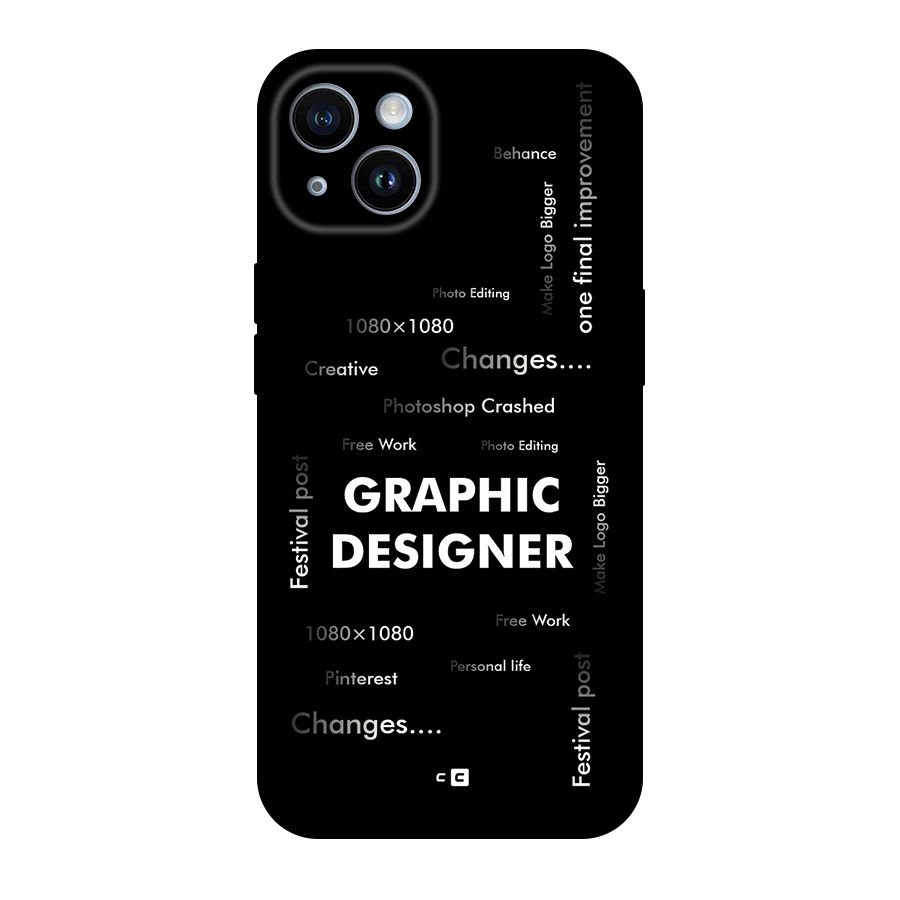 Graphic Designer Struggles Back Case for iPhone 14