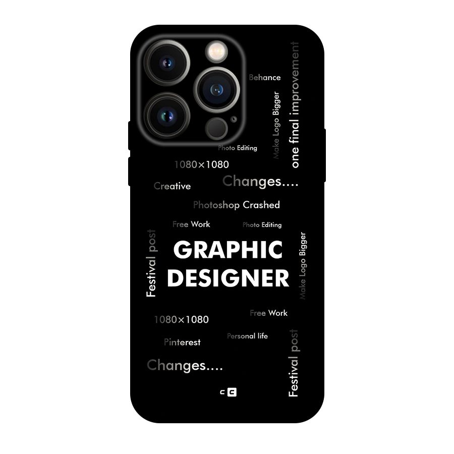 Graphic Designer Struggles Back Case for iPhone 14 Pro