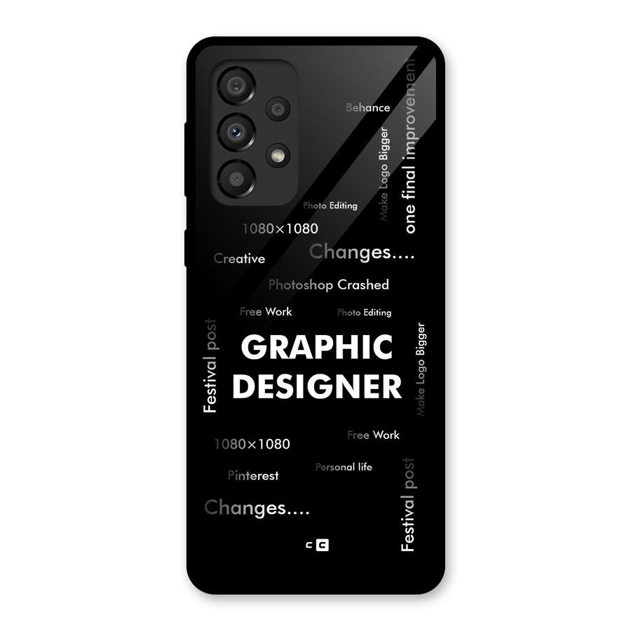 Graphic Designer Struggles Glass Back Case for Galaxy A33 5G
