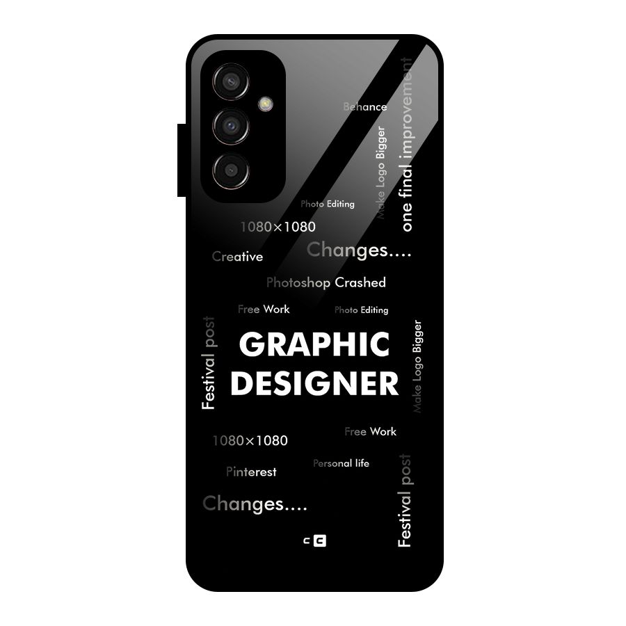 Graphic Designer Struggles Glass Back Case for Galaxy F13