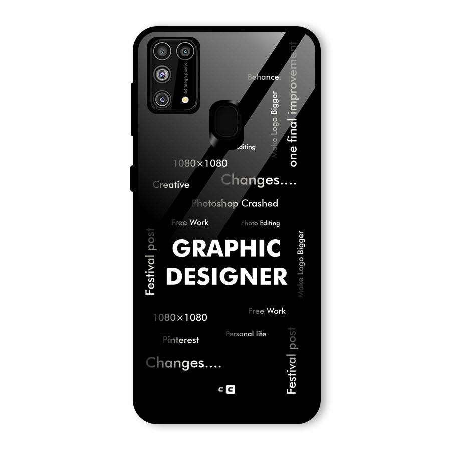 Graphic Designer Struggles Glass Back Case for Galaxy F41