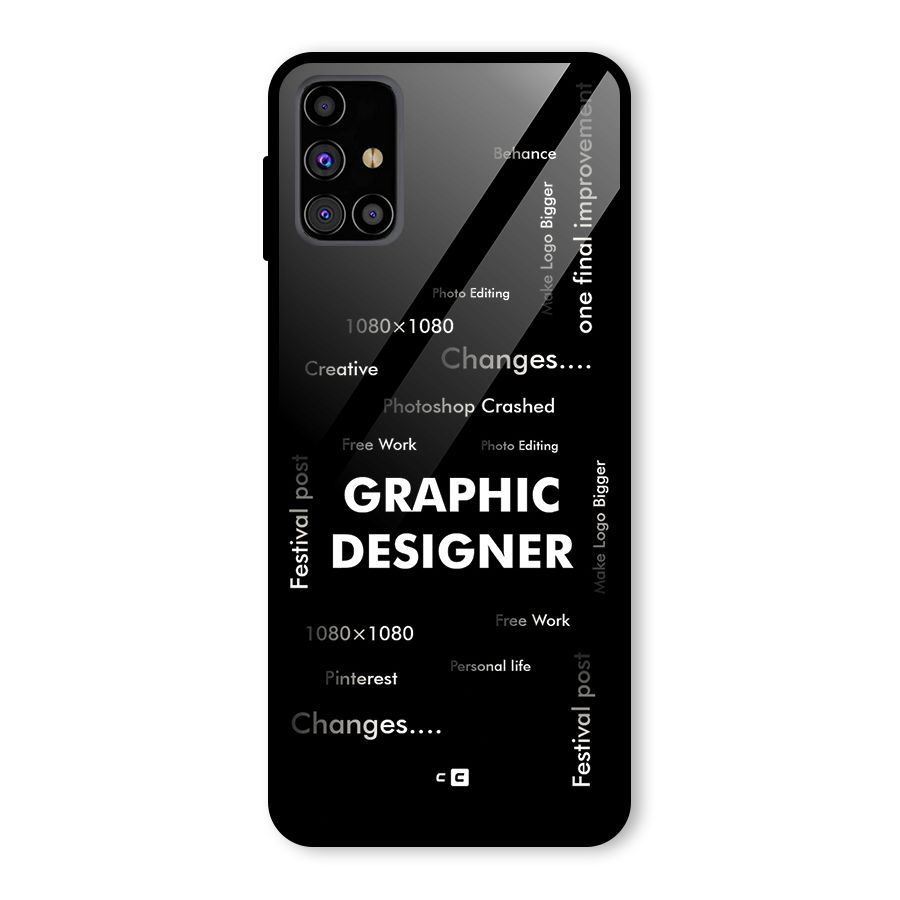 Graphic Designer Struggles Glass Back Case for Galaxy M31s