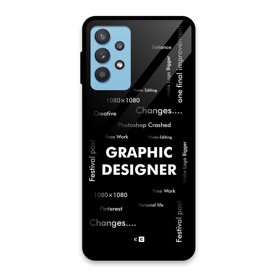 Graphic Designer Struggles Glass Back Case for Galaxy M32 5G