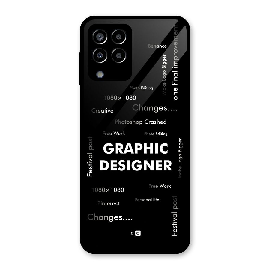 Graphic Designer Struggles Glass Back Case for Galaxy M33