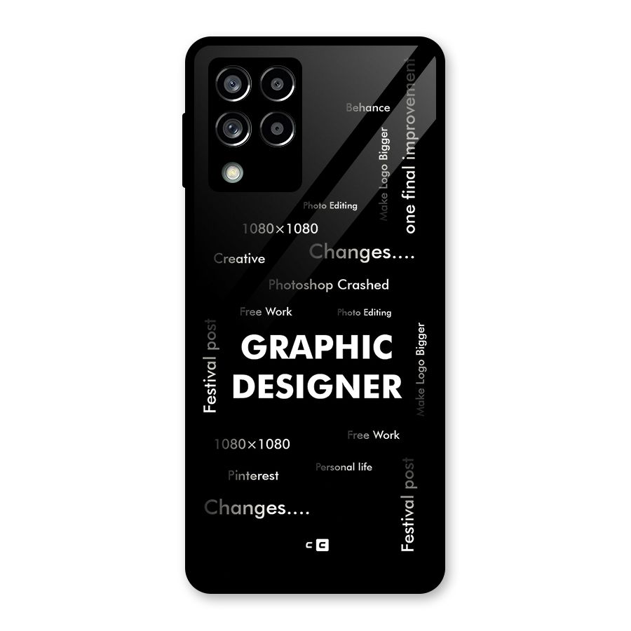 Graphic Designer Struggles Glass Back Case for Galaxy M53 5G