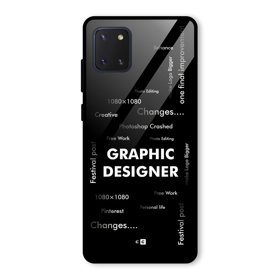 Graphic Designer Struggles Glass Back Case for Galaxy Note 10 Lite