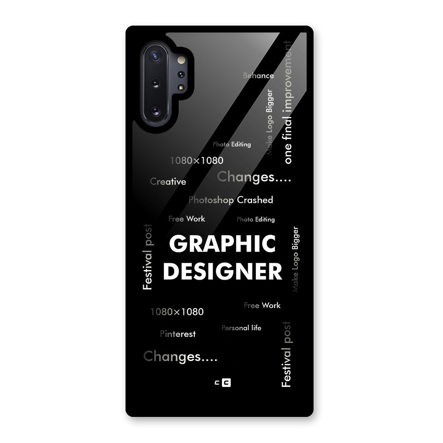 Graphic Designer Struggles Glass Back Case for Galaxy Note 10 Plus
