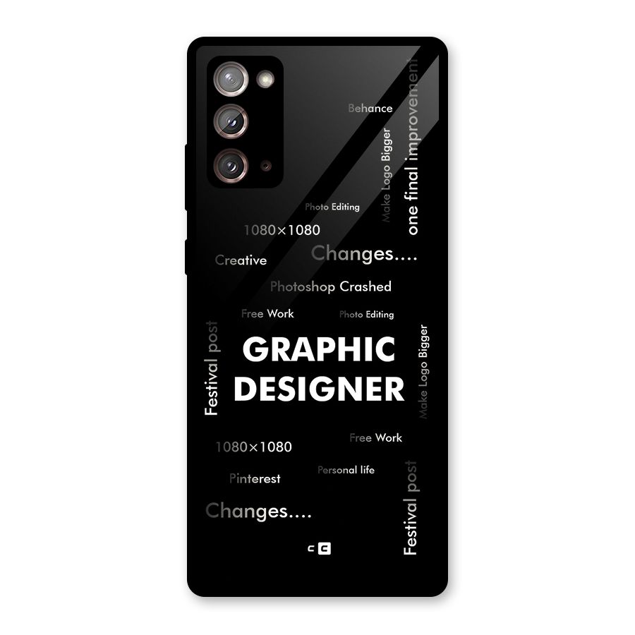 Graphic Designer Struggles Glass Back Case for Galaxy Note 20