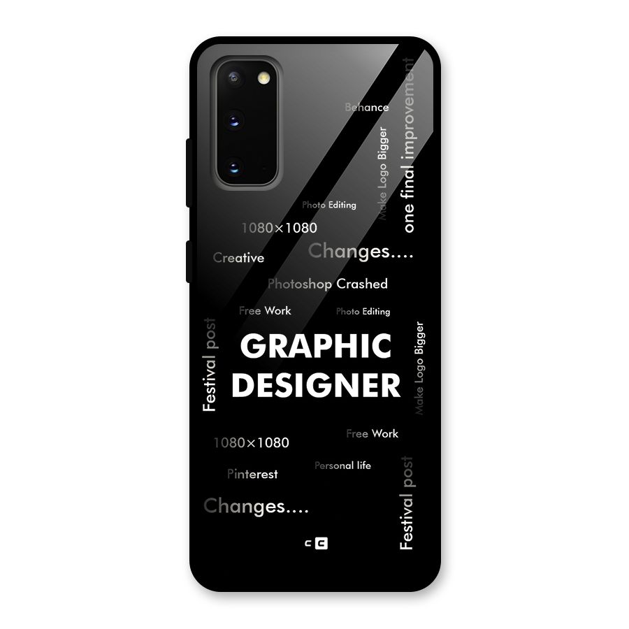 Graphic Designer Struggles Glass Back Case for Galaxy S20