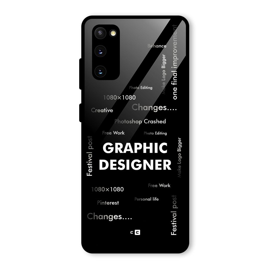 Graphic Designer Struggles Glass Back Case for Galaxy S20 FE