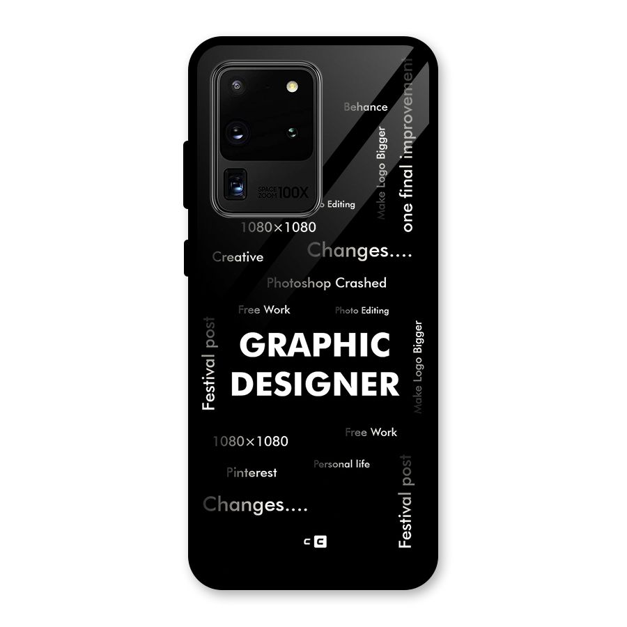 Graphic Designer Struggles Glass Back Case for Galaxy S20 Ultra