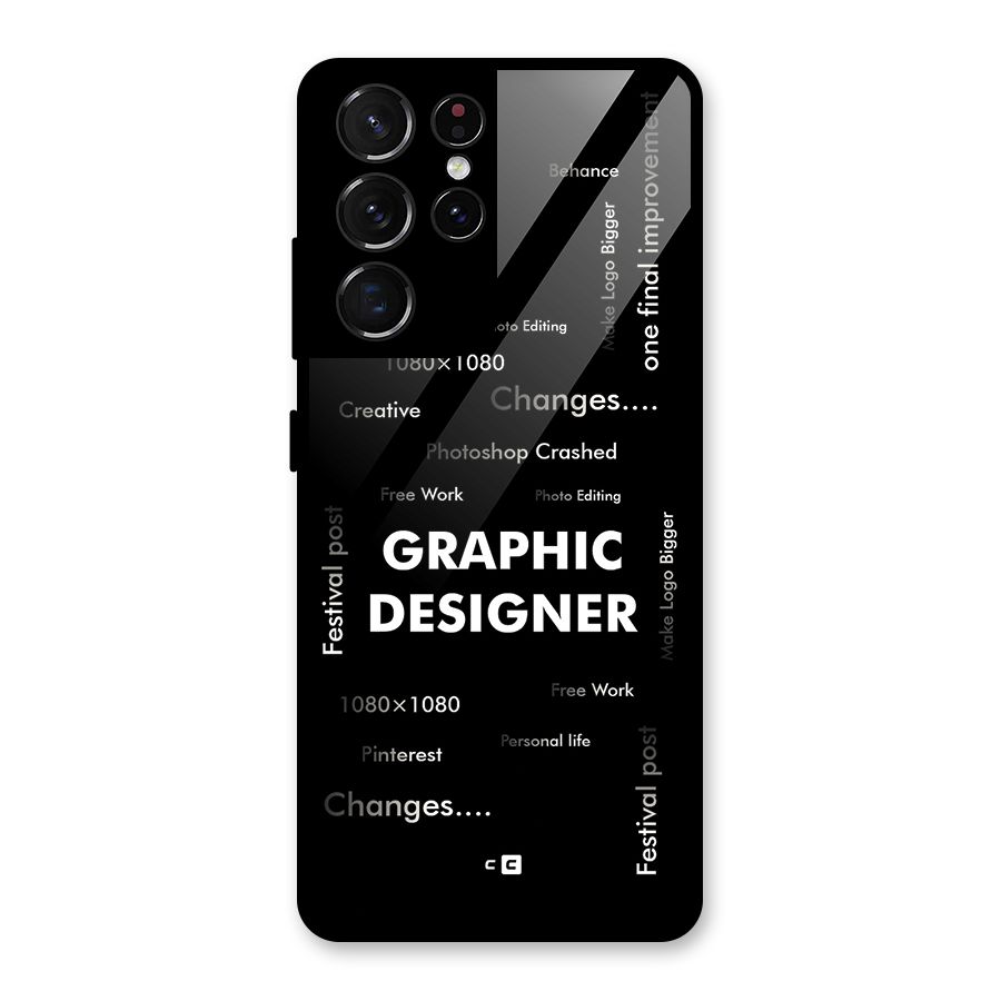 Graphic Designer Struggles Glass Back Case for Galaxy S21 Ultra 5G