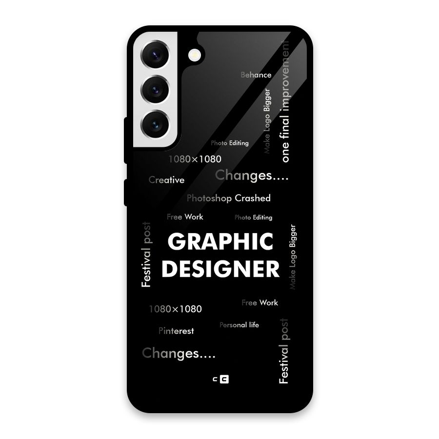 Graphic Designer Struggles Glass Back Case for Galaxy S22 Plus 5G
