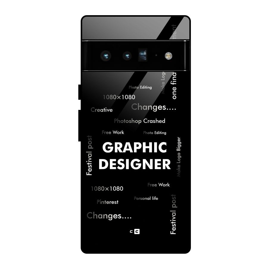 Graphic Designer Struggles Glass Back Case for Google Pixel 6 Pro