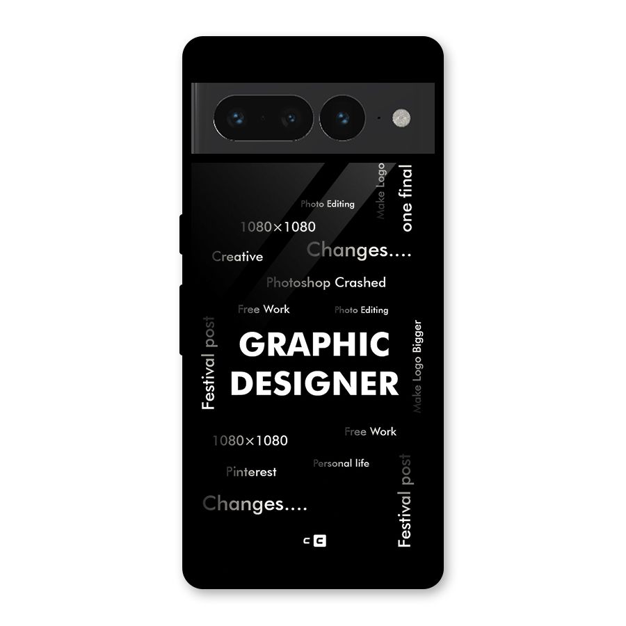 Graphic Designer Struggles Glass Back Case for Google Pixel 7 Pro
