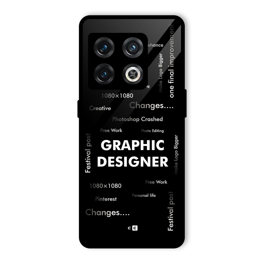 Graphic Designer Struggles Glass Back Case for OnePlus 10 Pro 5G