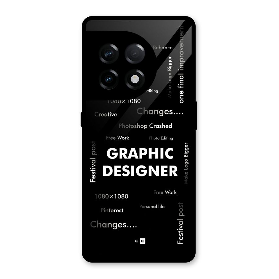 Graphic Designer Struggles Glass Back Case for OnePlus 11R