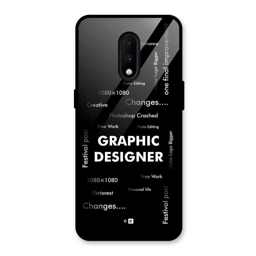Graphic Designer Struggles Glass Back Case for OnePlus 7