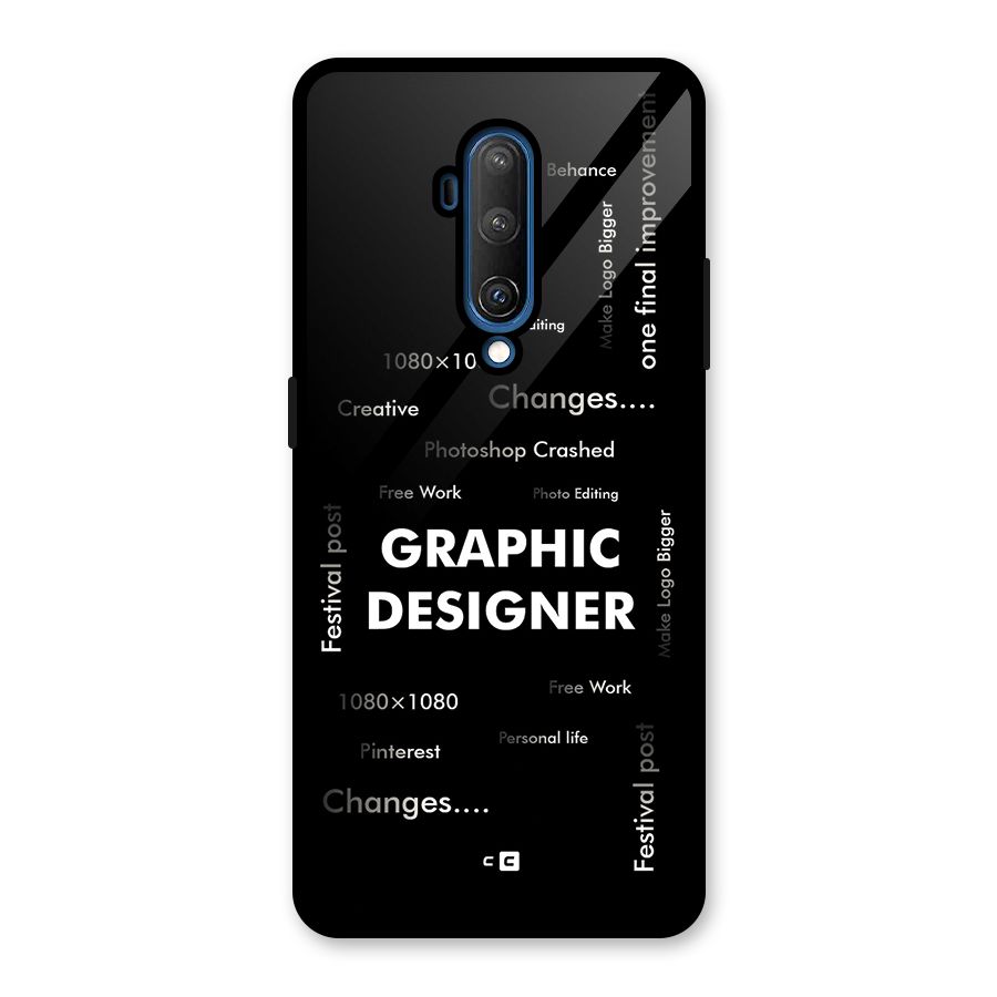 Graphic Designer Struggles Glass Back Case for OnePlus 7T Pro