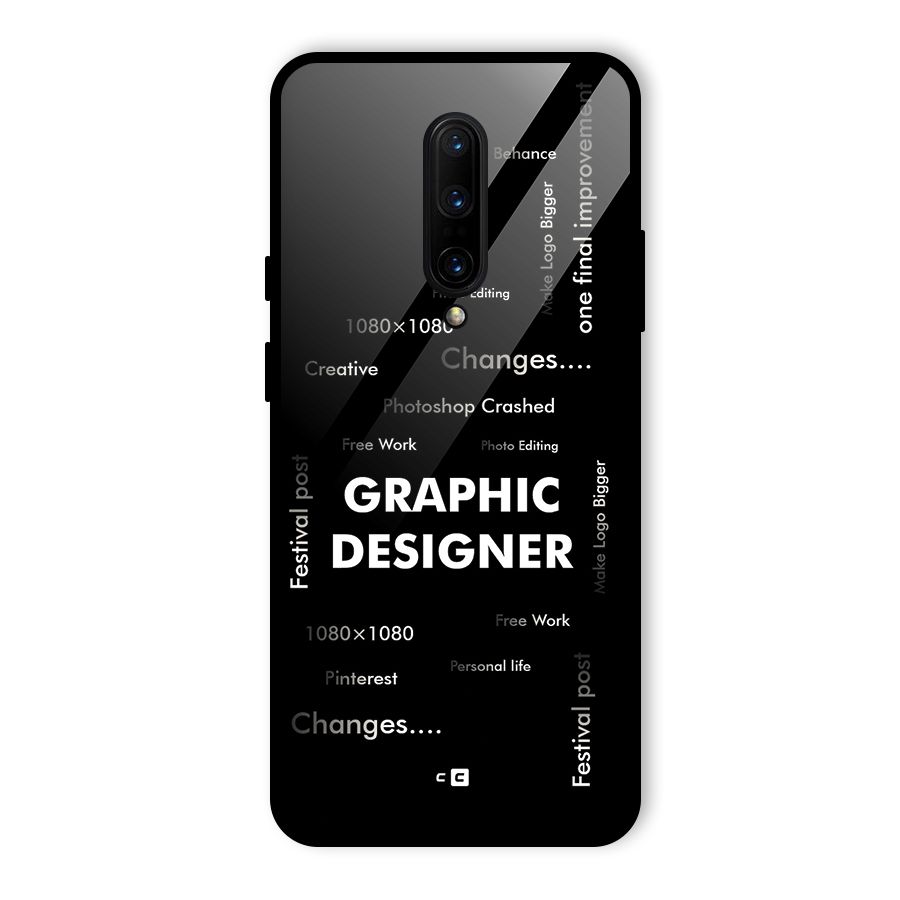 Graphic Designer Struggles Glass Back Case for OnePlus 7 Pro