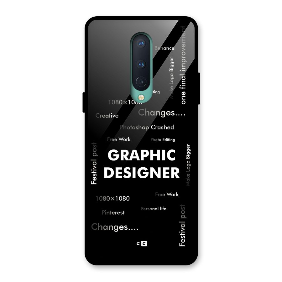 Graphic Designer Struggles Glass Back Case for OnePlus 8