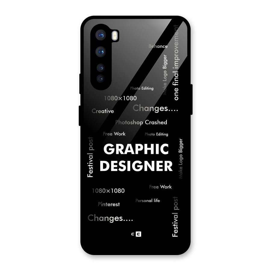 Graphic Designer Struggles Glass Back Case for OnePlus Nord