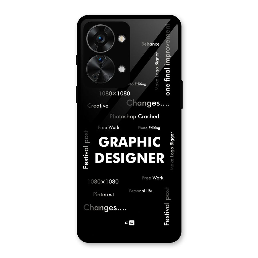 Graphic Designer Struggles Glass Back Case for OnePlus Nord 2T