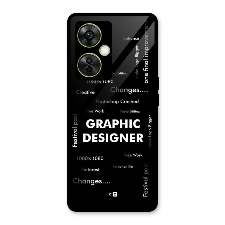 Graphic Designer Struggles Glass Back Case for OnePlus Nord CE 3 Lite
