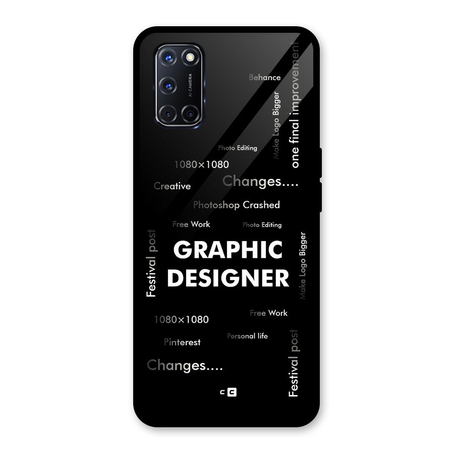 Graphic Designer Struggles Glass Back Case for Oppo A52
