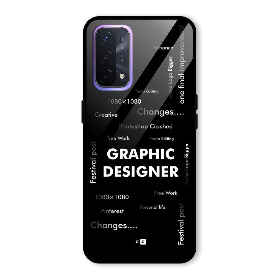 Graphic Designer Struggles Glass Back Case for Oppo A74 5G