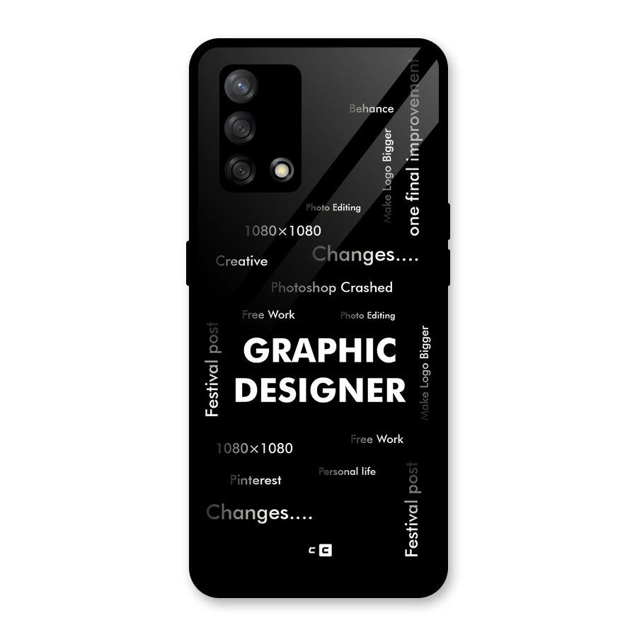 Graphic Designer Struggles Glass Back Case for Oppo F19