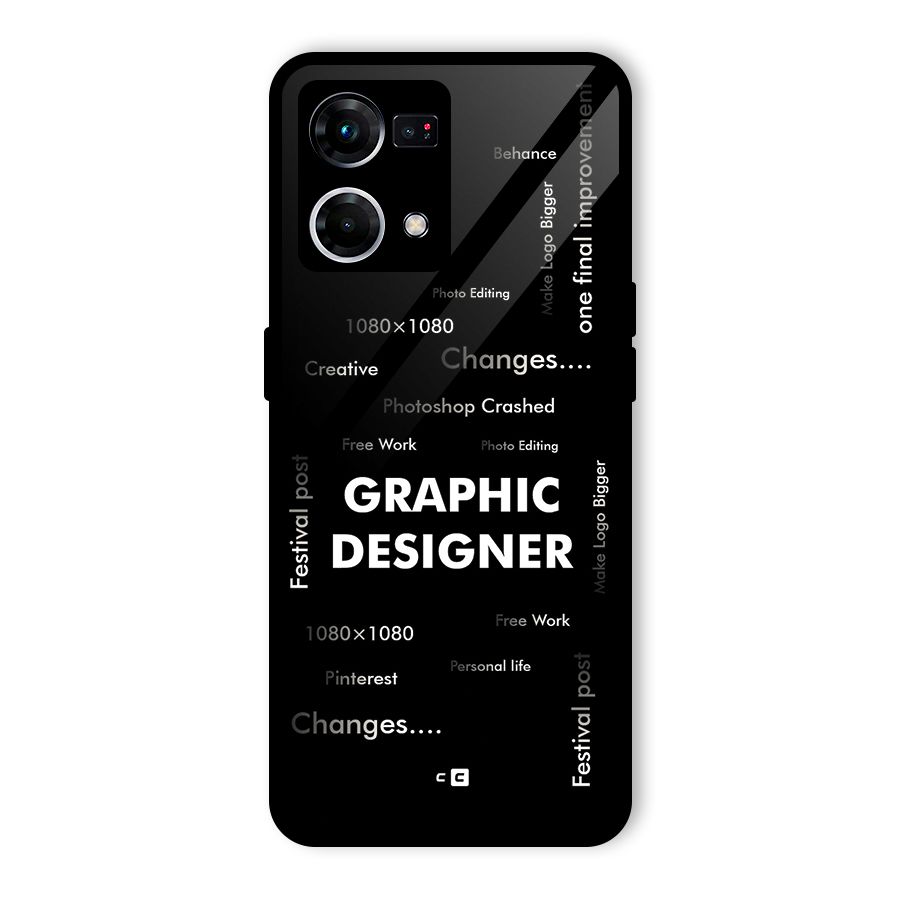 Graphic Designer Struggles Glass Back Case for Oppo F21 Pro 5G