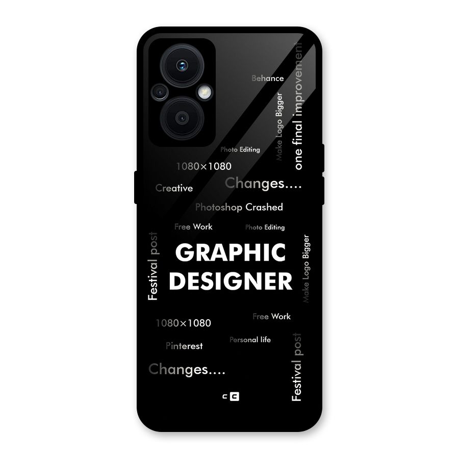 Graphic Designer Struggles Glass Back Case for Oppo F21s Pro 5G