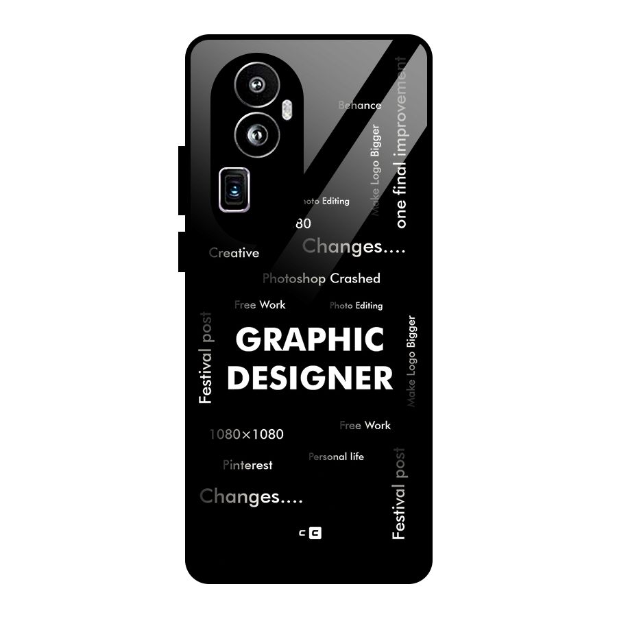 Graphic Designer Struggles Glass Back Case for Oppo Reno10 Pro Plus