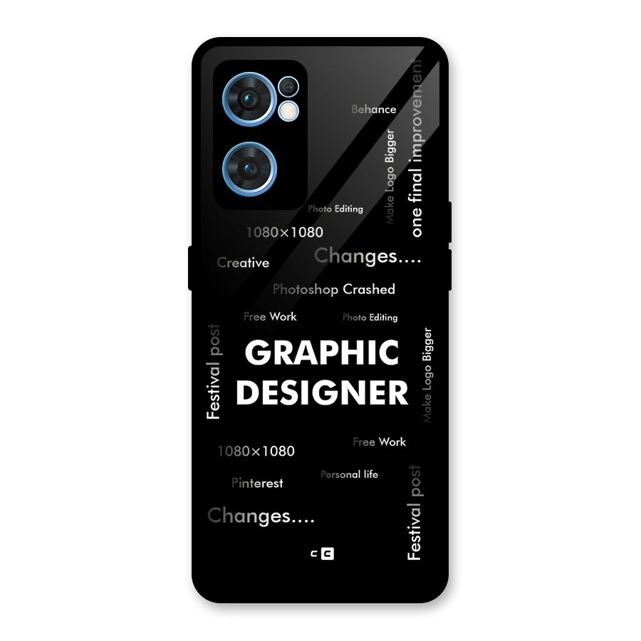 Graphic Designer Struggles Glass Back Case for Oppo Reno7 5G