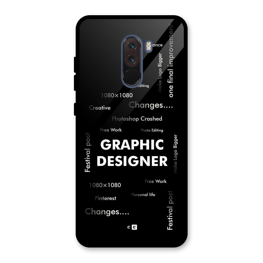 Graphic Designer Struggles Glass Back Case for Poco F1