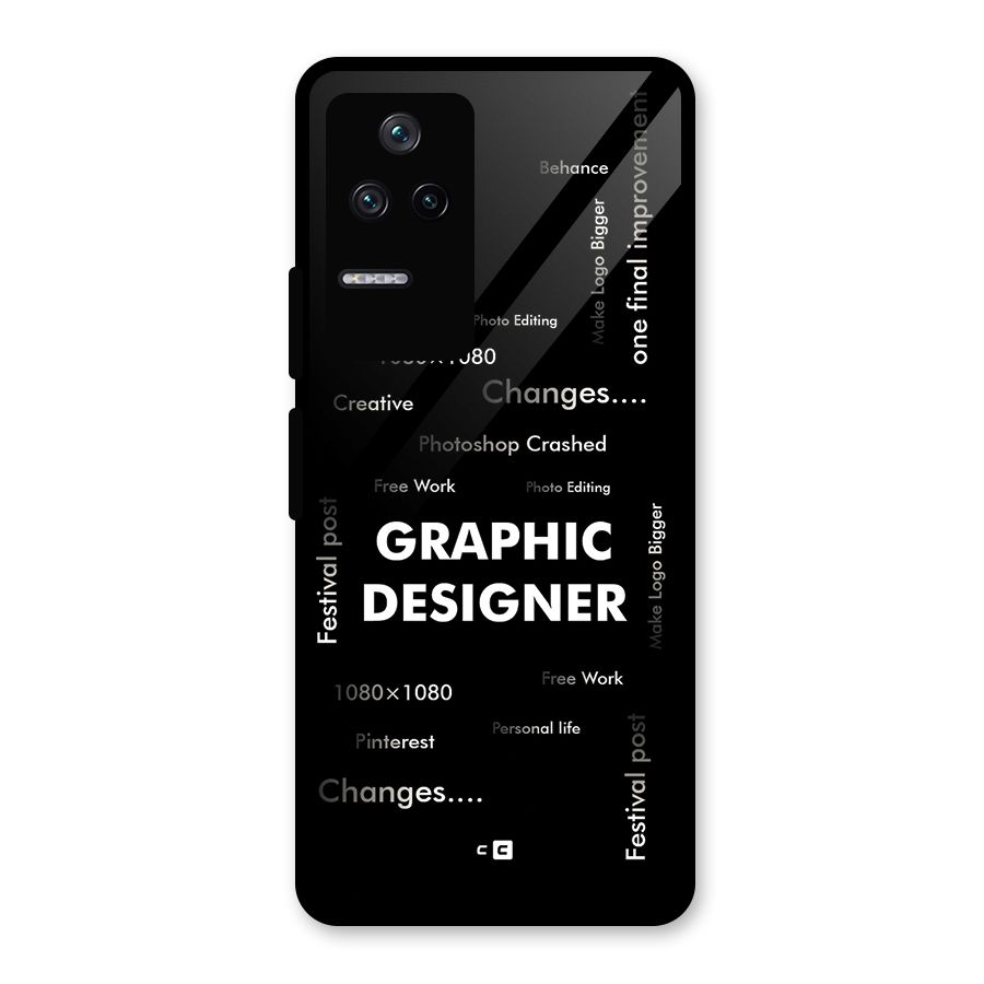 Graphic Designer Struggles Glass Back Case for Poco F4 5G