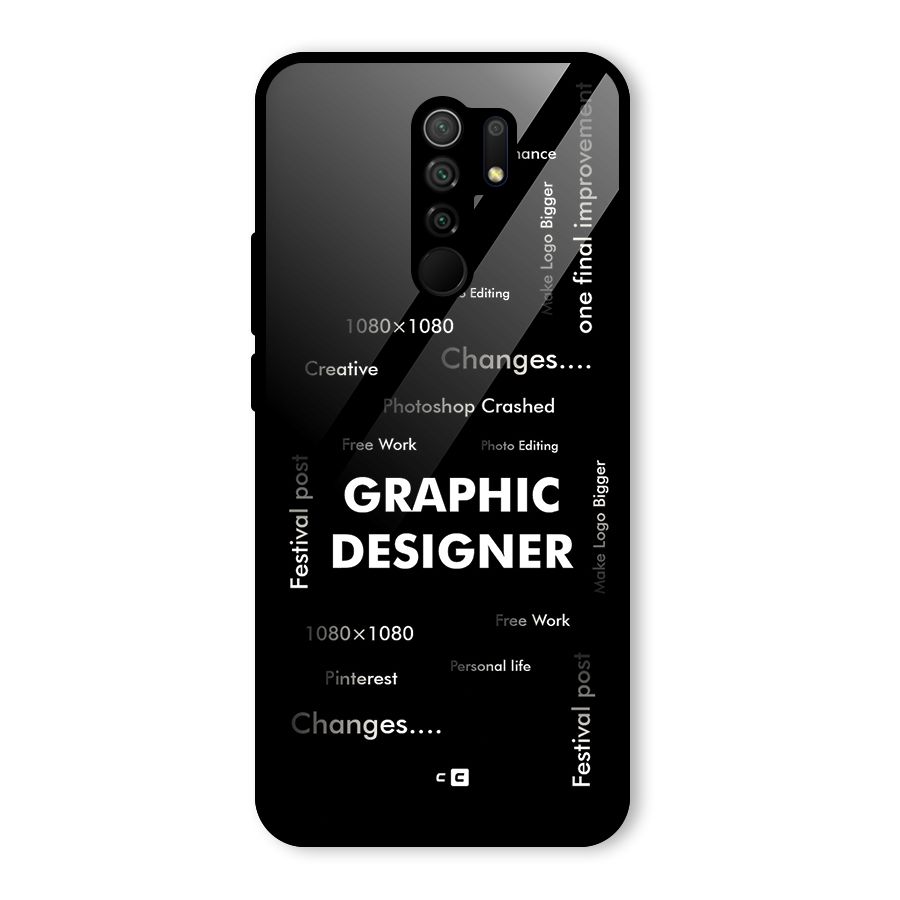 Graphic Designer Struggles Glass Back Case for Poco M2